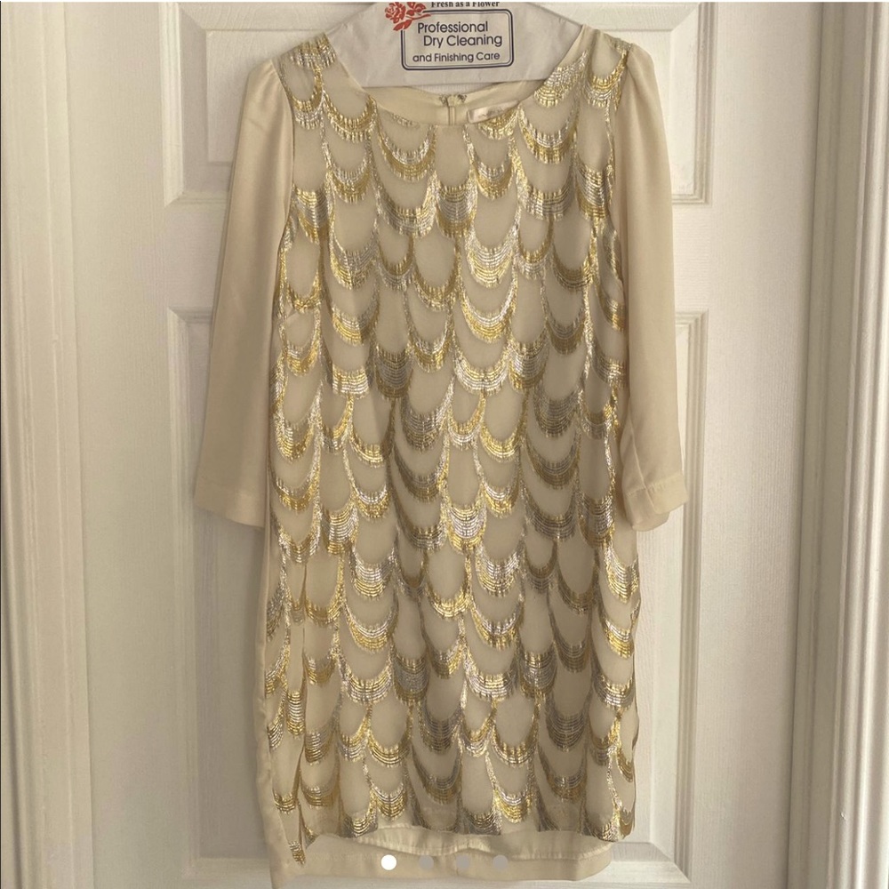 Metallic Scalloped 1920s inspired dress